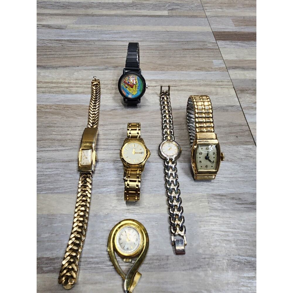 Watch ⌚️ Lot Of 6 Ladies, Tested, All Working. Seiko, Citizen, Swiss, Pendant.